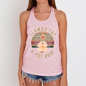 LlamaStay 6 Feet Away Women's Knotted Racerback Tank