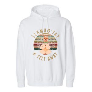 LlamaStay 6 Feet Away Garment-Dyed Fleece Hoodie