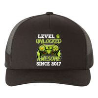 Level 6 Unlocked Awesome Since 2017 6 Year Gamer Birthday Yupoong Adult 5-Panel Trucker Hat