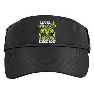 Level 6 Unlocked Awesome Since 2017 6 Year Gamer Birthday Adult Drive Performance Visor