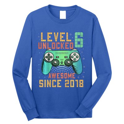 Level 6 Unlocked 6th Birthday 6 Year Old Gifts Gamer Bday  Long Sleeve Shirt