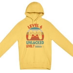 Level 6 Unlocked Level 7 Loading Video Game 6th Birthday Gift Premium Pullover Hoodie