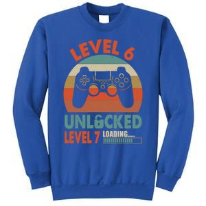 Level 6 Unlocked Level 7 Loading Video Game 6th Birthday Gift Sweatshirt