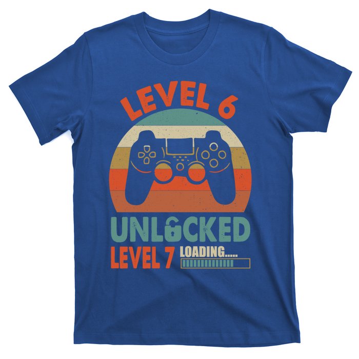 Level 6 Unlocked Level 7 Loading Video Game 6th Birthday Gift T-Shirt