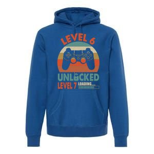 Level 6 Unlocked Level 7 Loading Video Game 6th Birthday Gift Premium Hoodie