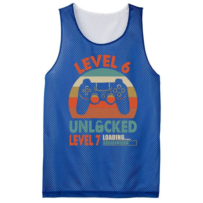 Level 6 Unlocked Level 7 Loading Video Game 6th Birthday Gift Mesh Reversible Basketball Jersey Tank