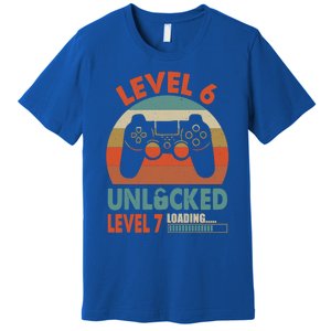 Level 6 Unlocked Level 7 Loading Video Game 6th Birthday Gift Premium T-Shirt