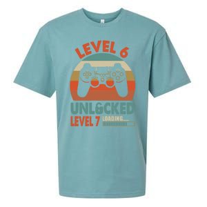 Level 6 Unlocked Level 7 Loading Video Game 6th Birthday Gift Sueded Cloud Jersey T-Shirt