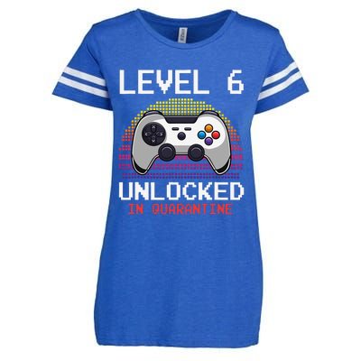 Level 6 Unlocked In Quarantine Video Game Birthday Gift Enza Ladies Jersey Football T-Shirt