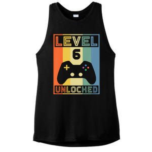 Level 6 Unlocked Video Gamer 5th Birthday Gaming Gift Ladies PosiCharge Tri-Blend Wicking Tank