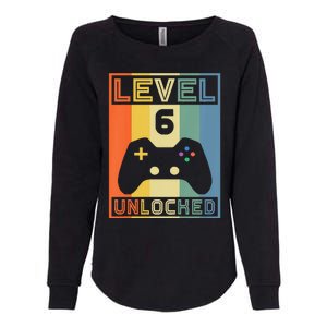 Level 6 Unlocked Video Gamer 5th Birthday Gaming Gift Womens California Wash Sweatshirt