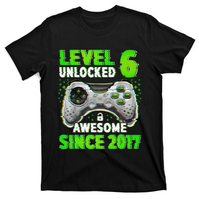 Level 6 Unlocked Video Game 6th Birthday Gamer Gift Boys T-Shirt