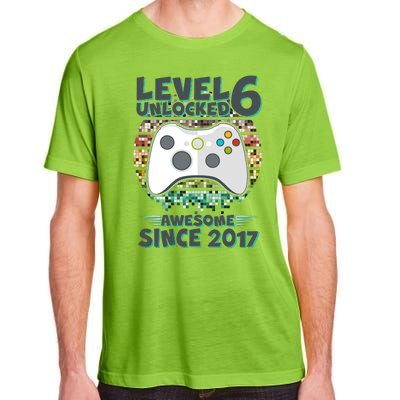 Level 6 Unlocked Awesome Since 2017 Gamer Birthday Adult ChromaSoft Performance T-Shirt