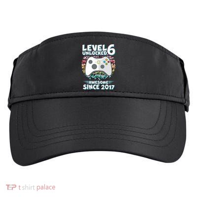 Level 6 Unlocked Awesome Since 2017 Gamer Birthday Adult Drive Performance Visor