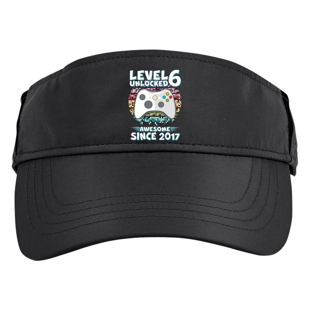 Level 6 Unlocked Awesome Since 2017 Gamer Birthday Adult Drive Performance Visor