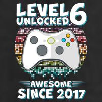 Level 6 Unlocked Awesome Since 2017 Gamer Birthday Adult Drive Performance Visor