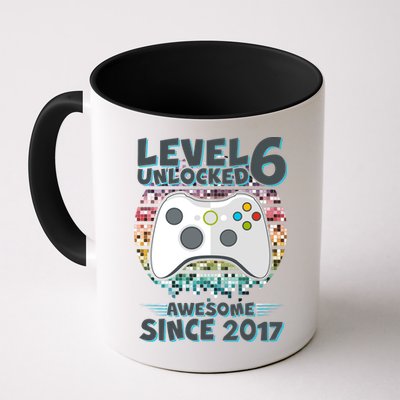 Level 6 Unlocked Awesome Since 2017 Gamer Birthday Coffee Mug