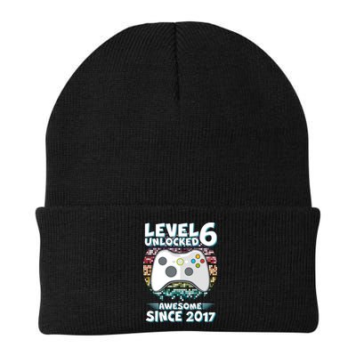 Level 6 Unlocked Awesome Since 2017 Gamer Birthday Beanie