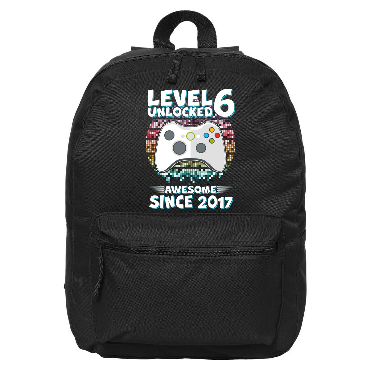 Level 6 Unlocked Awesome Since 2017 Gamer Birthday 16 in Basic Backpack