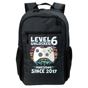 Level 6 Unlocked Awesome Since 2017 Gamer Birthday Daily Commute Backpack