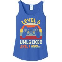 Level 6 Unlocked Level 7 Loading Vintage 6th Birthday Gaming Cool Gift Ladies Essential Tank