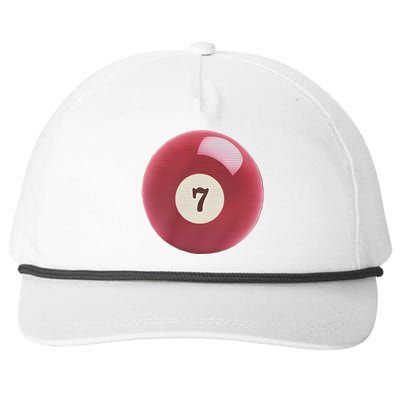 Lucky 7 Ball Graphic Baby Snapback Five-Panel Rope Hat