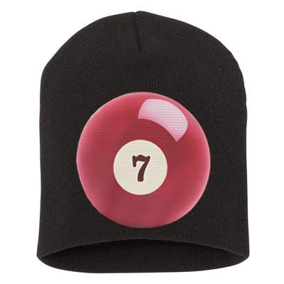 Lucky 7 Ball Graphic Baby Short Acrylic Beanie