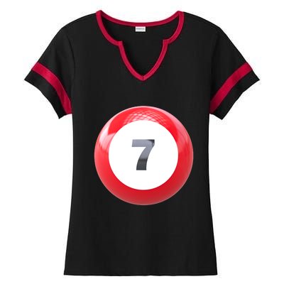 Lucky 7 Ball Ladies Halftime Notch Neck Tee