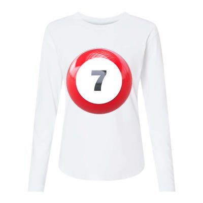 Lucky 7 Ball Womens Cotton Relaxed Long Sleeve T-Shirt