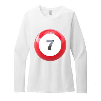 Lucky 7 Ball Womens CVC Long Sleeve Shirt