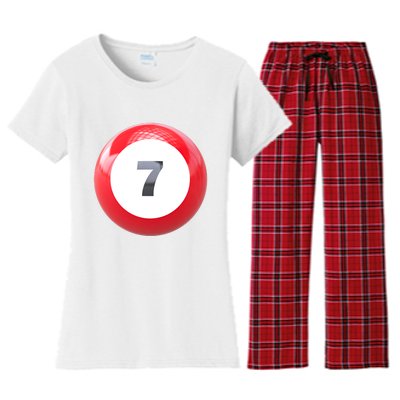 Lucky 7 Ball Women's Flannel Pajama Set