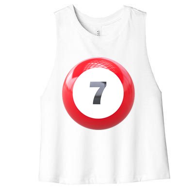 Lucky 7 Ball Women's Racerback Cropped Tank