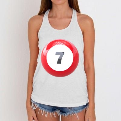 Lucky 7 Ball Women's Knotted Racerback Tank