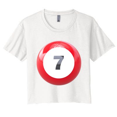 Lucky 7 Ball Women's Crop Top Tee