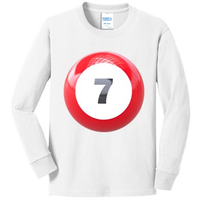 Lucky 7 Ball Kids Long Sleeve Shirt