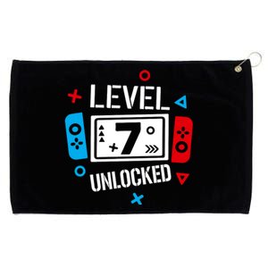 Level 7 Unlocked Birthday, 7th Birthday Boy Gamer, 7 Years Old Gamer Grommeted Golf Towel