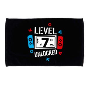 Level 7 Unlocked Birthday, 7th Birthday Boy Gamer, 7 Years Old Gamer Microfiber Hand Towel