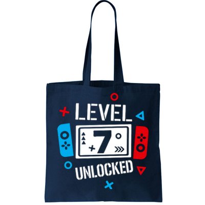 Level 7 Unlocked Birthday, 7th Birthday Boy Gamer, 7 Years Old Gamer Tote Bag