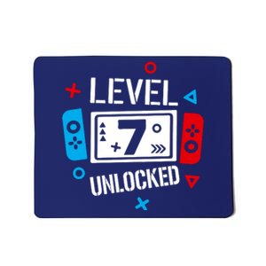 Level 7 Unlocked Birthday, 7th Birthday Boy Gamer, 7 Years Old Gamer Mousepad