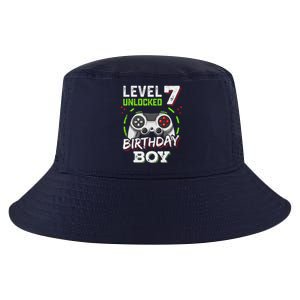 Level 7 Unlocked Birthday Boy Video Gamer Level Up Cool Comfort Performance Bucket Hat