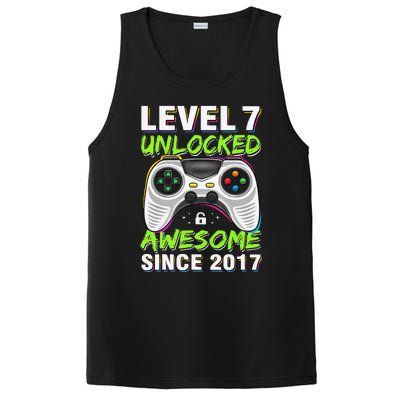 Level 7 Unlocked Awesome Since 2017 7th Birthday Gaming PosiCharge Competitor Tank