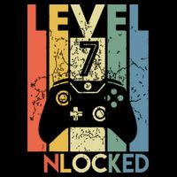 Level 7 Unlocked Funny Video Gamer 7th Birthday Gift Women's Crop Top Tee