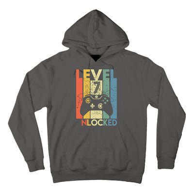 Level 7 Unlocked Funny Video Gamer 7th Birthday Gift Tall Hoodie