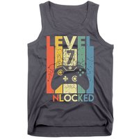 Level 7 Unlocked Funny Video Gamer 7th Birthday Gift Tank Top