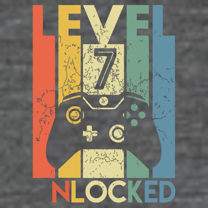 Level 7 Unlocked Funny Video Gamer 7th Birthday Gift Tank Top