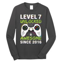 Level 7 Unlocked Awesome Since 2016 7th Birthday Gaming Long Sleeve Shirt