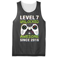 Level 7 Unlocked Awesome Since 2016 7th Birthday Gaming Mesh Reversible Basketball Jersey Tank