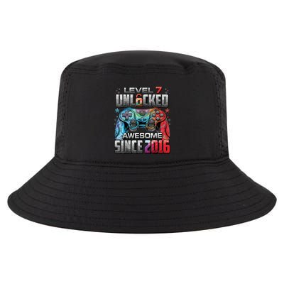 Level 7 Unlocked Awesome Since 2016 7th Birthday Gaming Cool Comfort Performance Bucket Hat