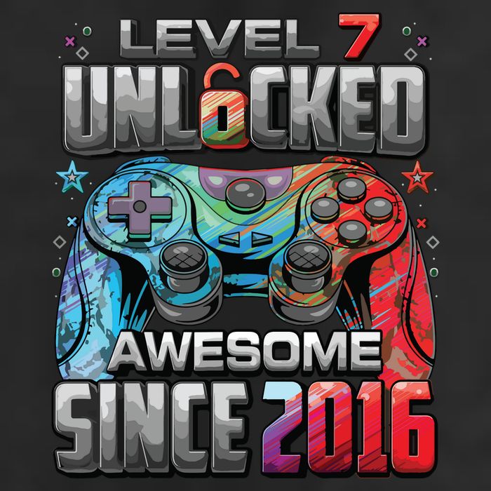 Level 7 Unlocked Awesome Since 2016 7th Birthday Gaming Cool Comfort Performance Bucket Hat