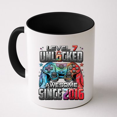 Level 7 Unlocked Awesome Since 2016 7th Birthday Gaming Mug
